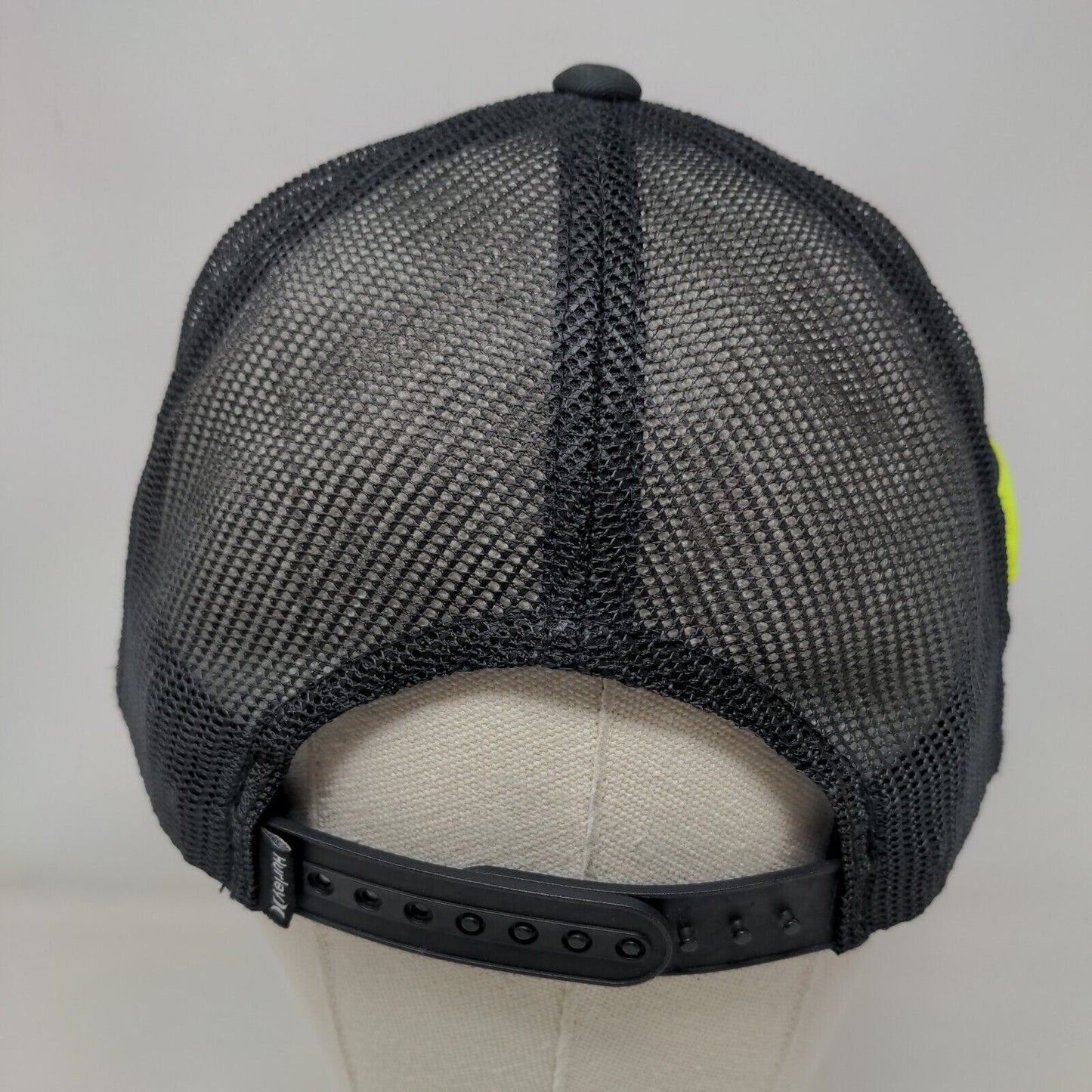 Hurley Snapback Mesh Back Trucker Hat Black One Size Adjustable Yupoong