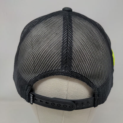 Hurley Snapback Mesh Back Trucker Hat Black One Size Adjustable Yupoong