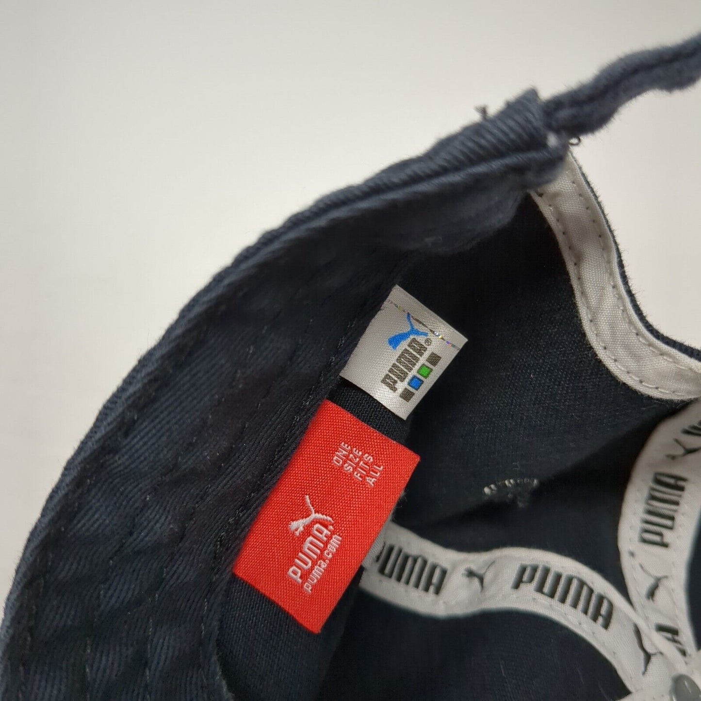 Puma Slideback Hat Blue One Size Adjustable Embroidered Colorblock