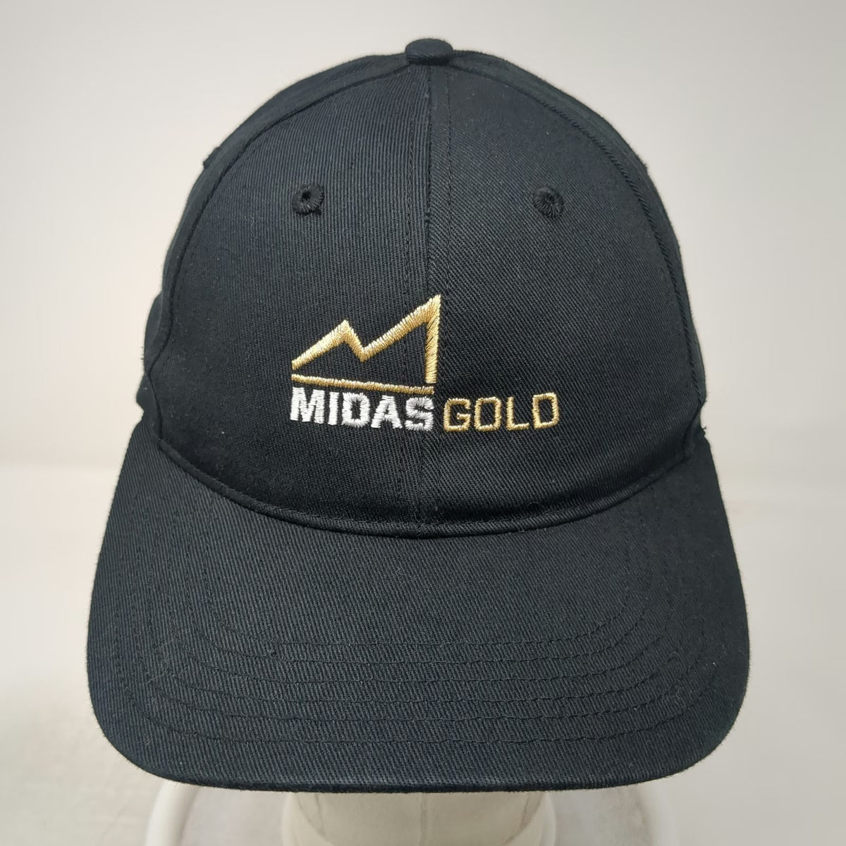 Richardson Baseball Cap Black One Size Midas Gold Mountain Adjustable Cotton Hat