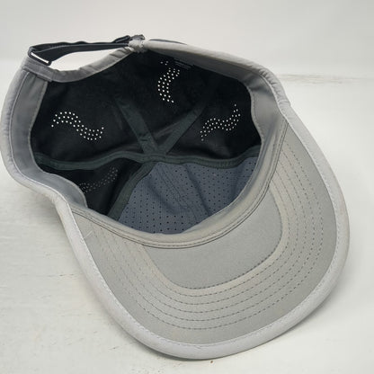 SAAKA Baseball Cap Gray One Size Perforated Performance Strapback Athletic Hat