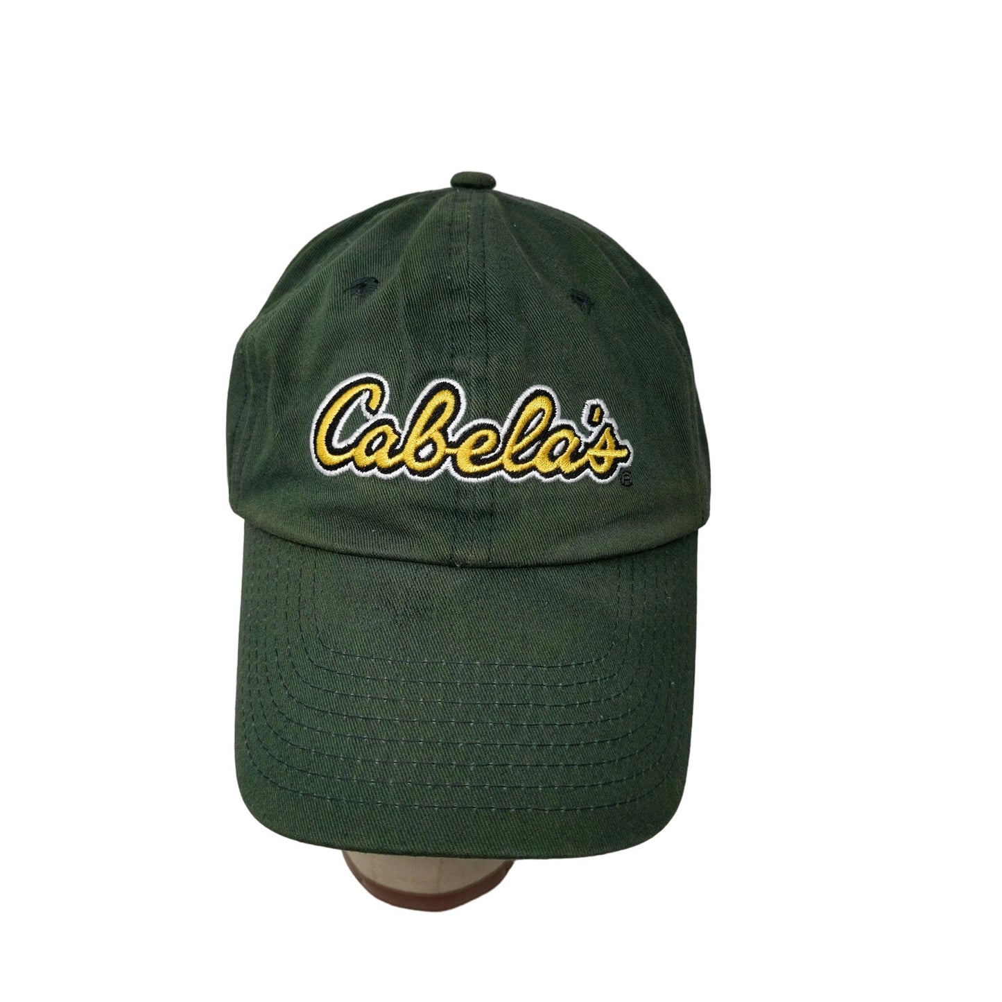 Cabelas Outdoor Outfitter Slideback Hat Green Embroidered Logo OSFA Adjustable