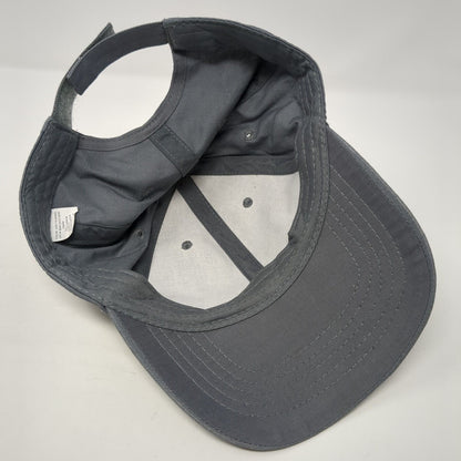 Unbranded Strapback Hat Gray Flannel One Size Adjustable Blank 6 Panel