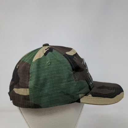 USA Flag Patch Strapback Hat Camouflage One Size Adjustable 6 Panel