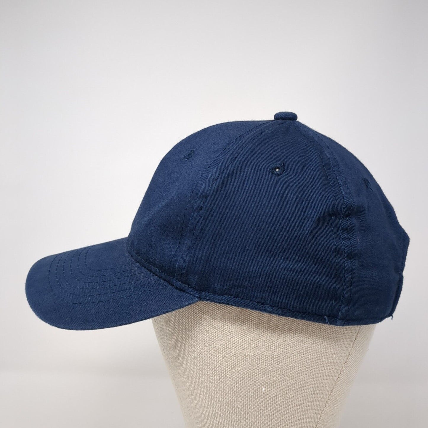 George Strapback Baseball Cap Blue One Size Adjustable Vented Holes Blank