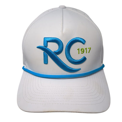 RC 1917 Snapback Rope Hat White One Size Laser Cut Solid Good Boy Golf