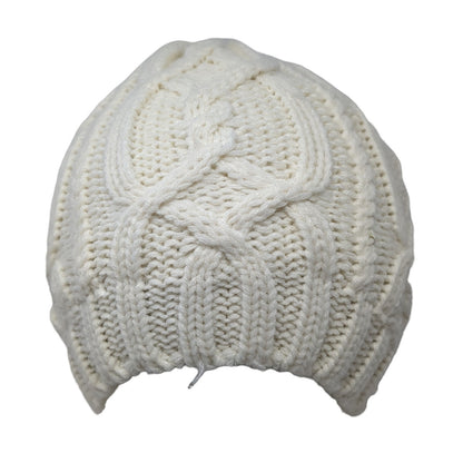 Merona Beanie Hat Beige One Size Stretch Hand-Knitted Lightweight Blank