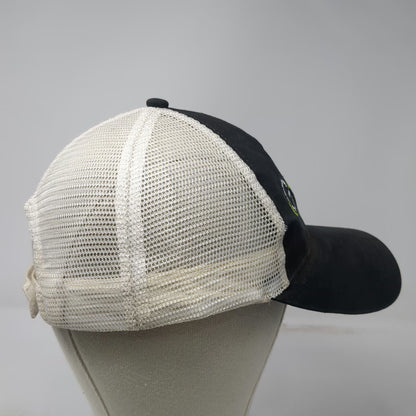 Baseball Cap Black One Size Mesh Back Grizzly Motorsports Logo Embroidered Hat