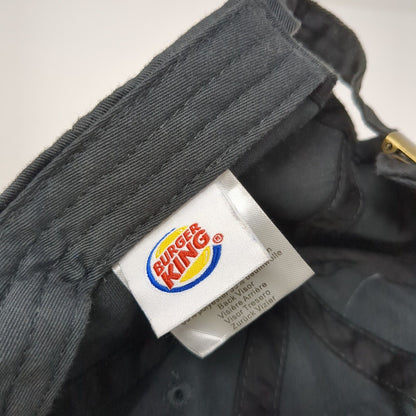 Burger King Slideback Hat Gray One Size Solid Adjustable Crew Uniform