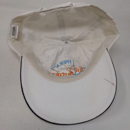 R4 Outdoors.com Free App Strapback Hat White One Size Adjustable Embroidered