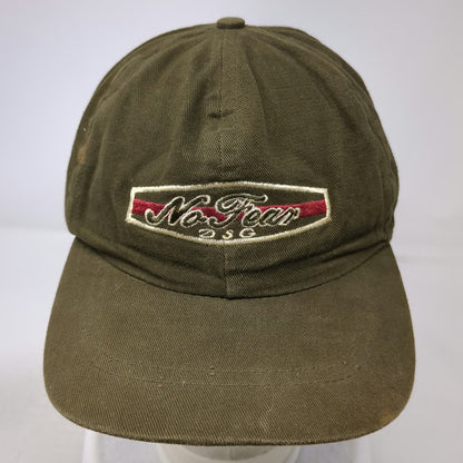 No Fear Green Baseball Cap Slideback Made USA DSG Embroidered Shield Hat Vintage