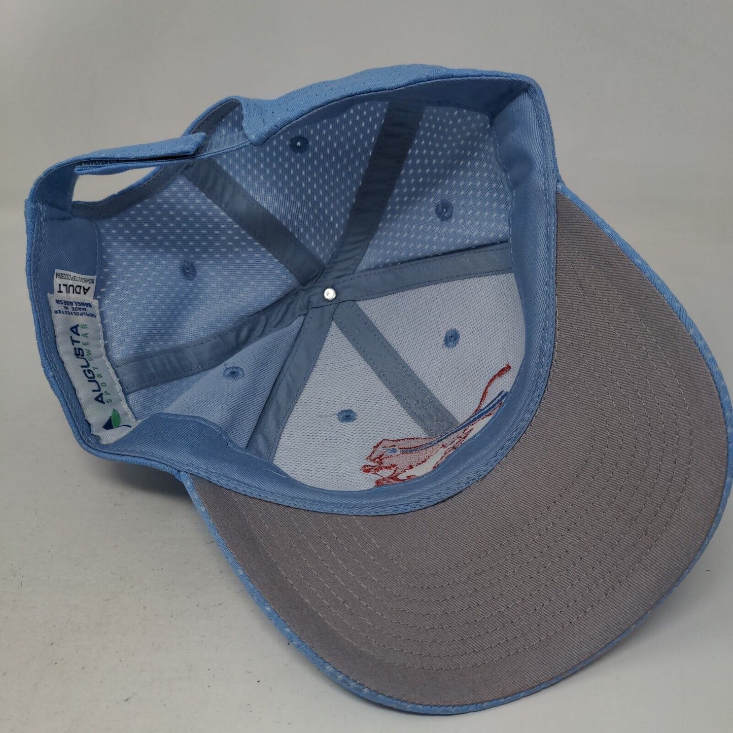 Augusta Men's Strapback Mesh Hat Blue Embroidered Lion Pride K Logo Polyester