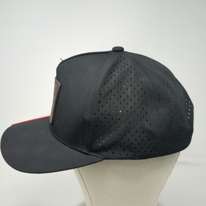 Ford 5 Panel Black Hat One Size Snapback Built Ford Tough USA Flag Perforated