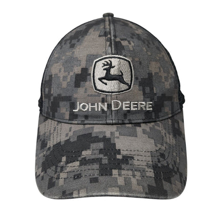 John Deere Snapback Mesh Back Trucker Hat Camo One Size Adjustable