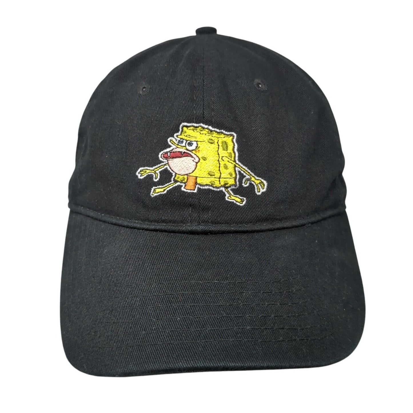 SpongBob Squarepants Slideback Baseball Cap Black OS Adjustable Nickelodeon