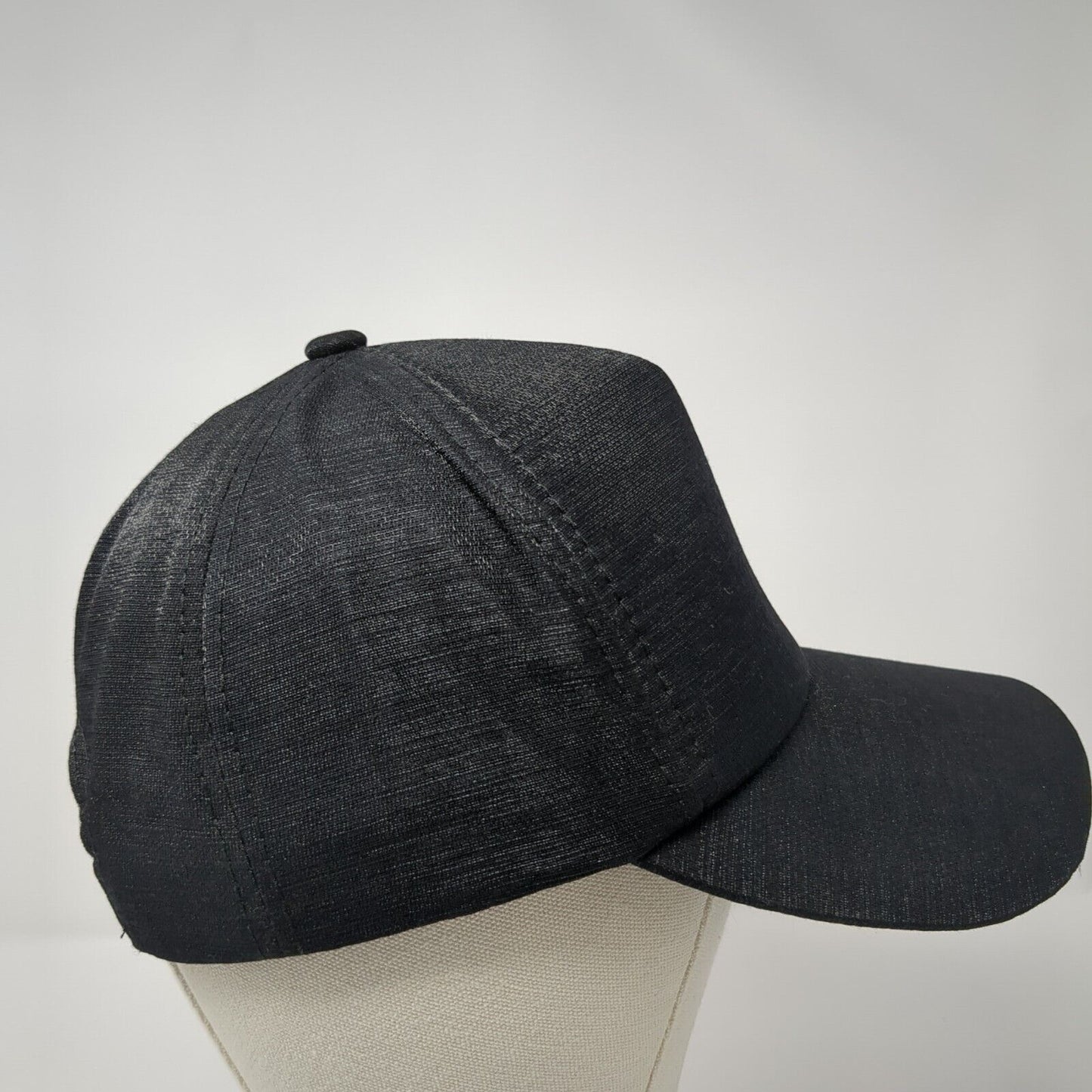 Unbranded Snapback Hat Black One Size Adjustable Metal Ring Embellished