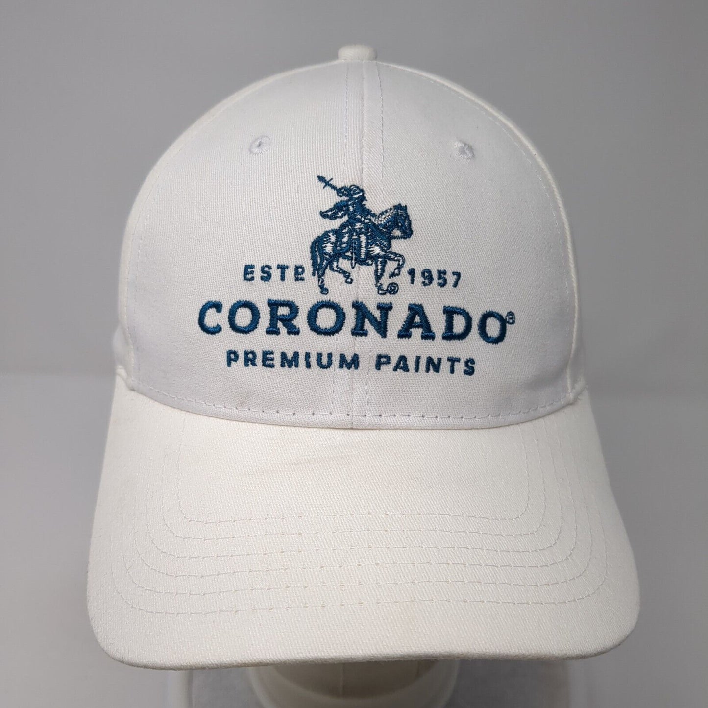Coronado Premium Paints Strapback Hat White One Size Adjustable 6 Panel