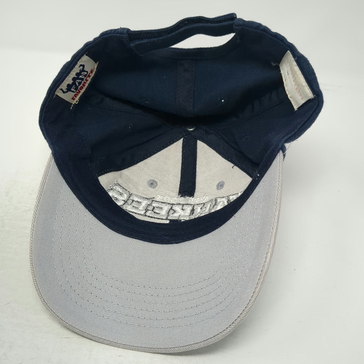 Fan Favorite New York Yankees MLB Baseball Cap Gray Blue One Size Strapback Hat