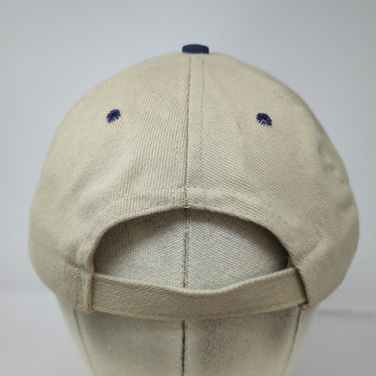 ESKCO GE Aircraft Engines Baseball Cap Beige Blue OSFM Strapback Two Tone Hat