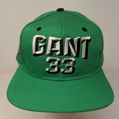 Checkered Flag Men's Snapback Hat Green Harry Grant #33 Embroidered Logo