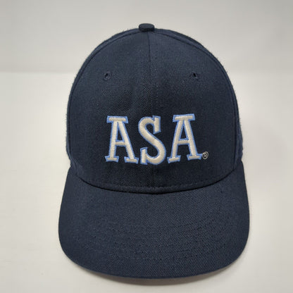 ASA 01 Fitted Hat Blue 6 7/8 Embroidered Solid 6 Panel Roxxi Outdoor