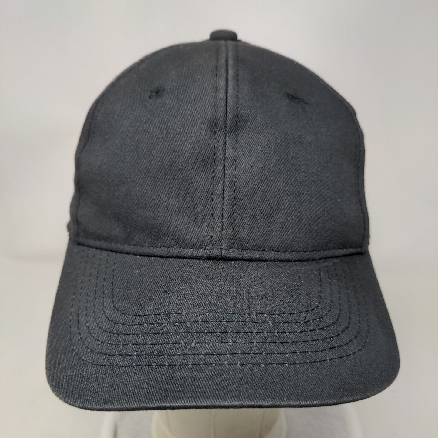 George Strapback Hat Gray One Size Adjustable Vent Holes 6 Panel Blank