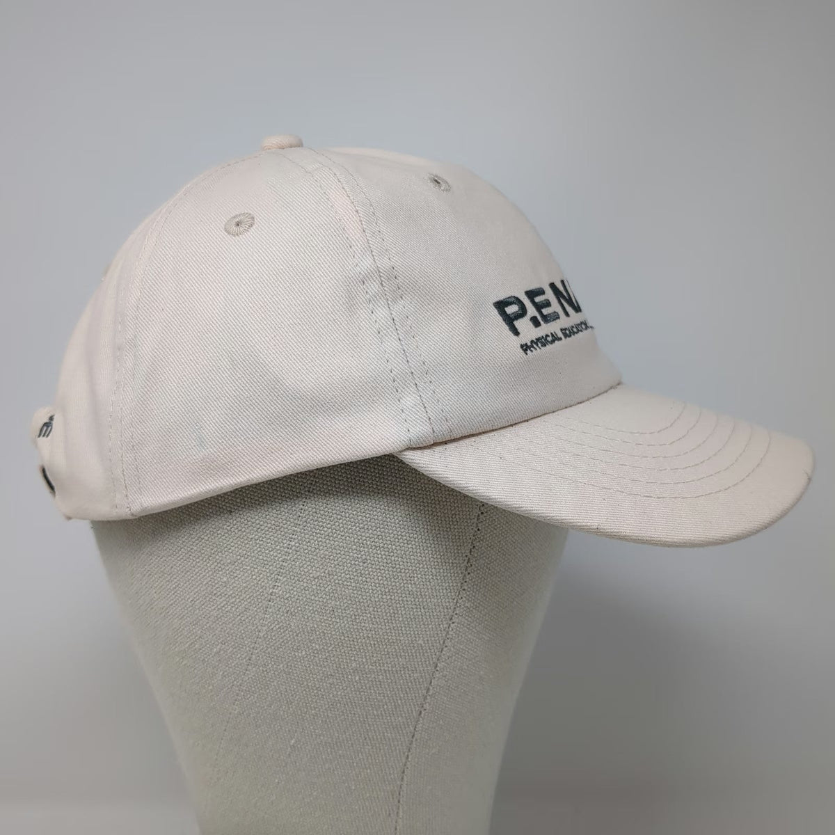 P.E Nation Baseball Cap Beige One Size Strapback Embroidered Worldwide Logo Hat
