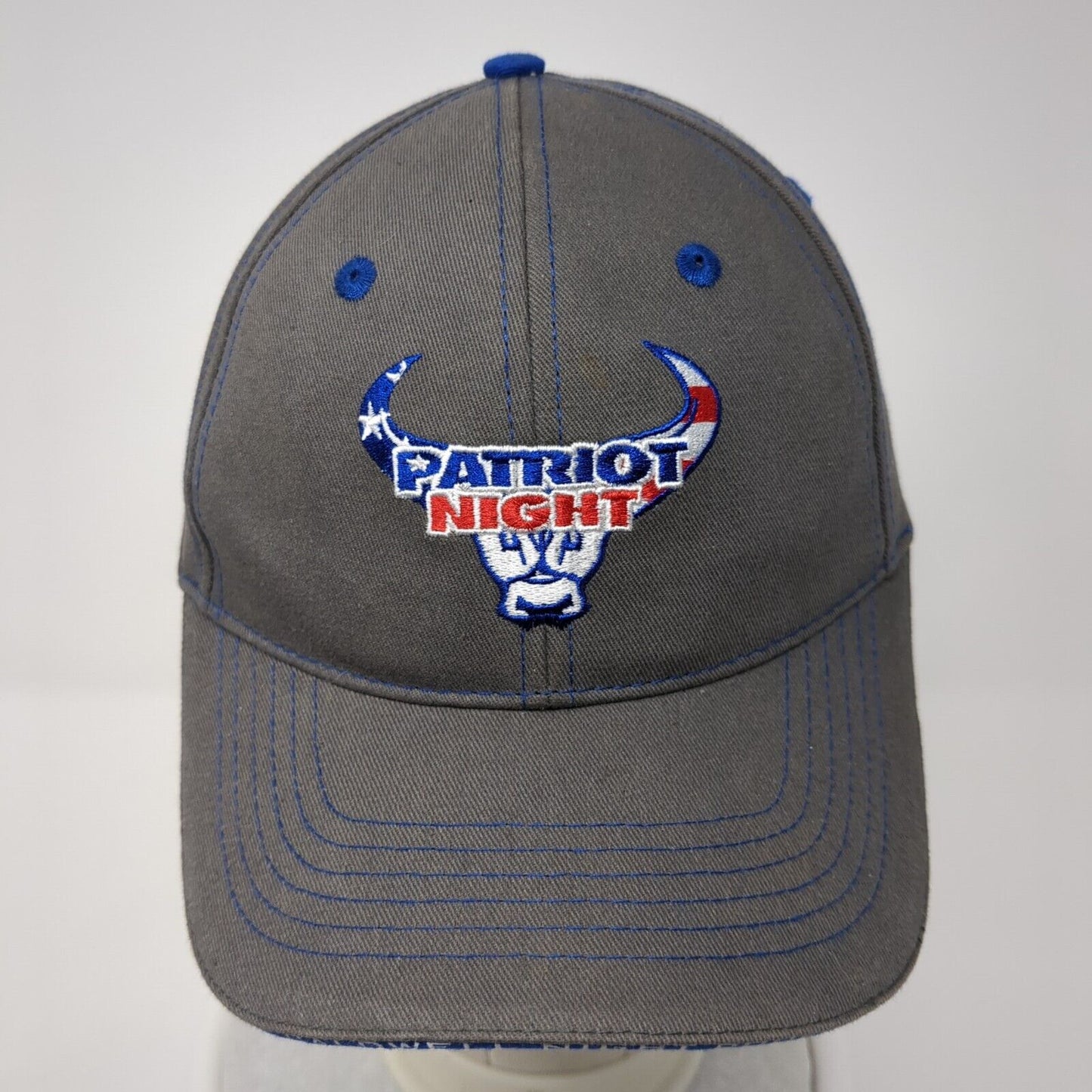 Patriot Night Strapback Hat Gray One Size CNR Caldwell Night Rodeo