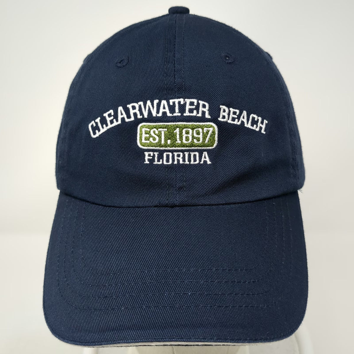 Wings Baseball Cap Blue One Size Clearwater Beach Florida EST 1897 Strapback Hat