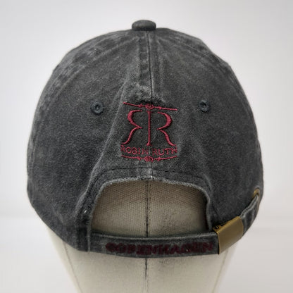 Robin Ruth Baseball Cap Gray Red One Size Frayed Cotton Copenhagen Denmark Hat