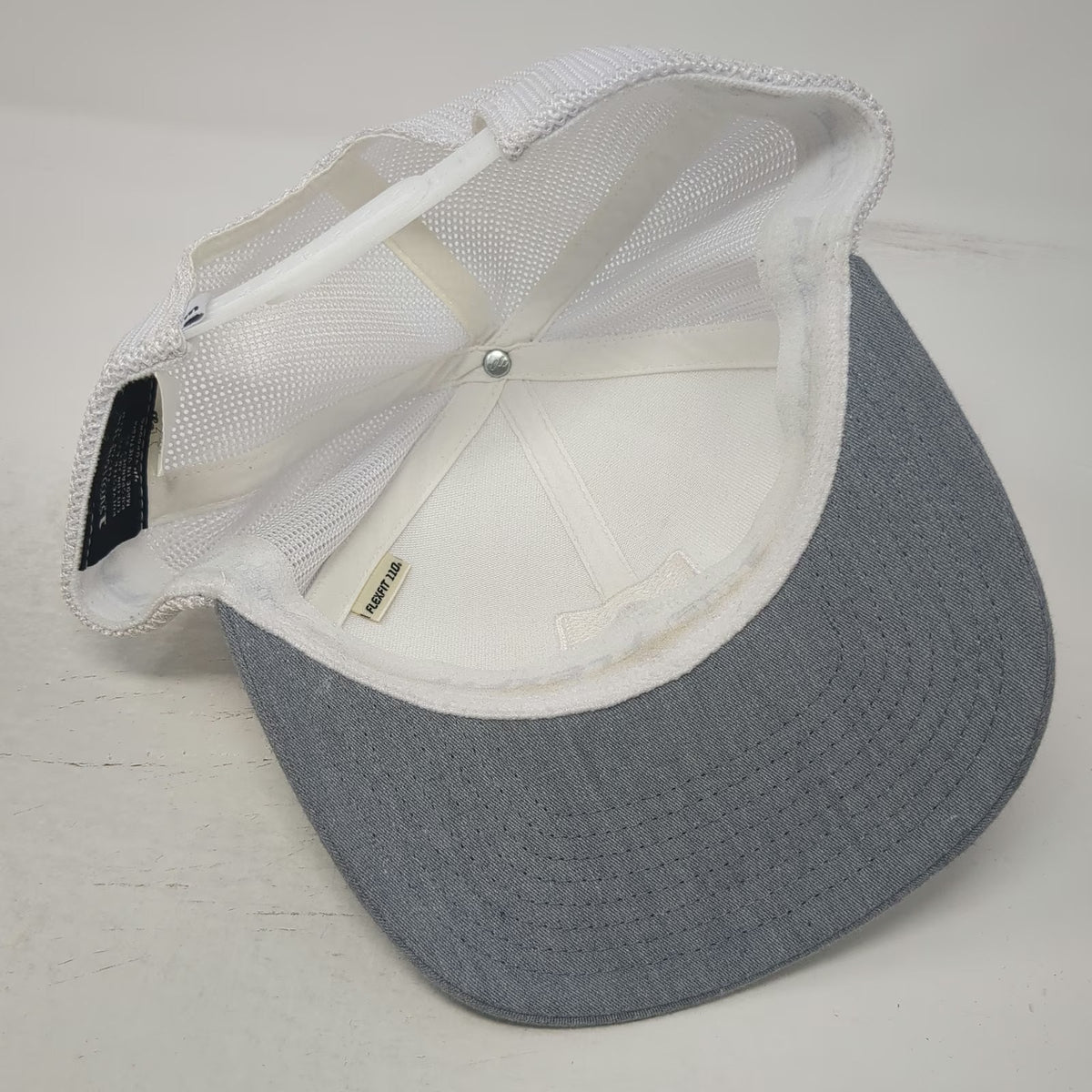 TravisMathew Trucker Hat White One Size Palm Tree Patch Mesh Snapback Golf Cap