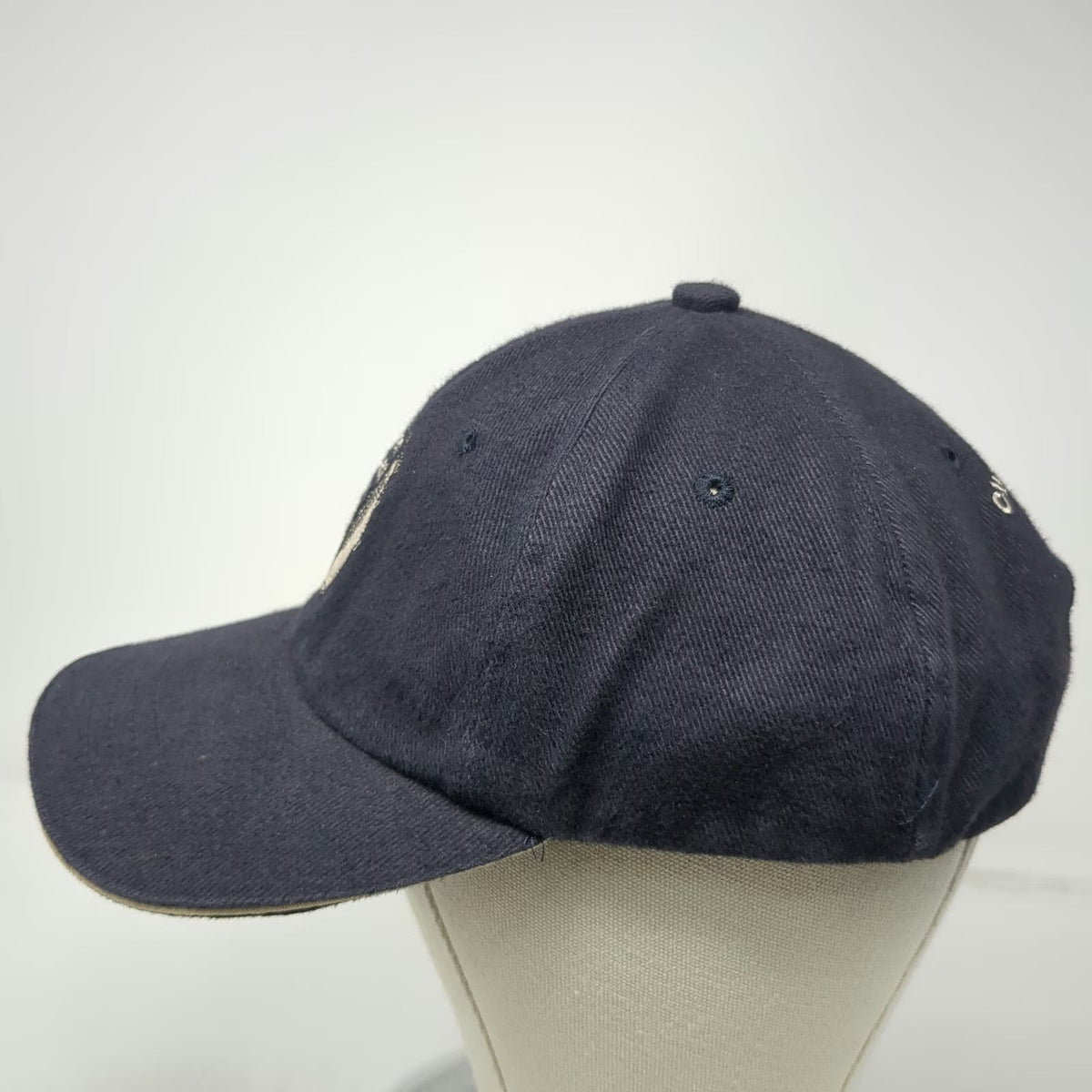 KP Baseball Cap Blue One Size Leather Strap Fishing Club Clubhouse Member Hat