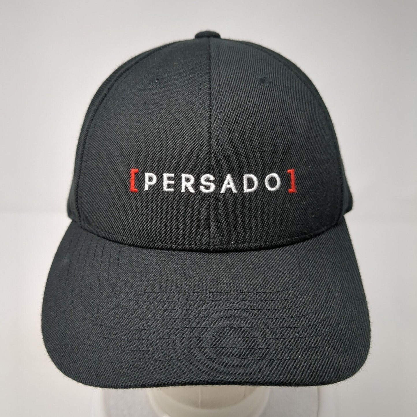 Persado Snapback Hat Black One Size Adjustable Embroidered Yupoong