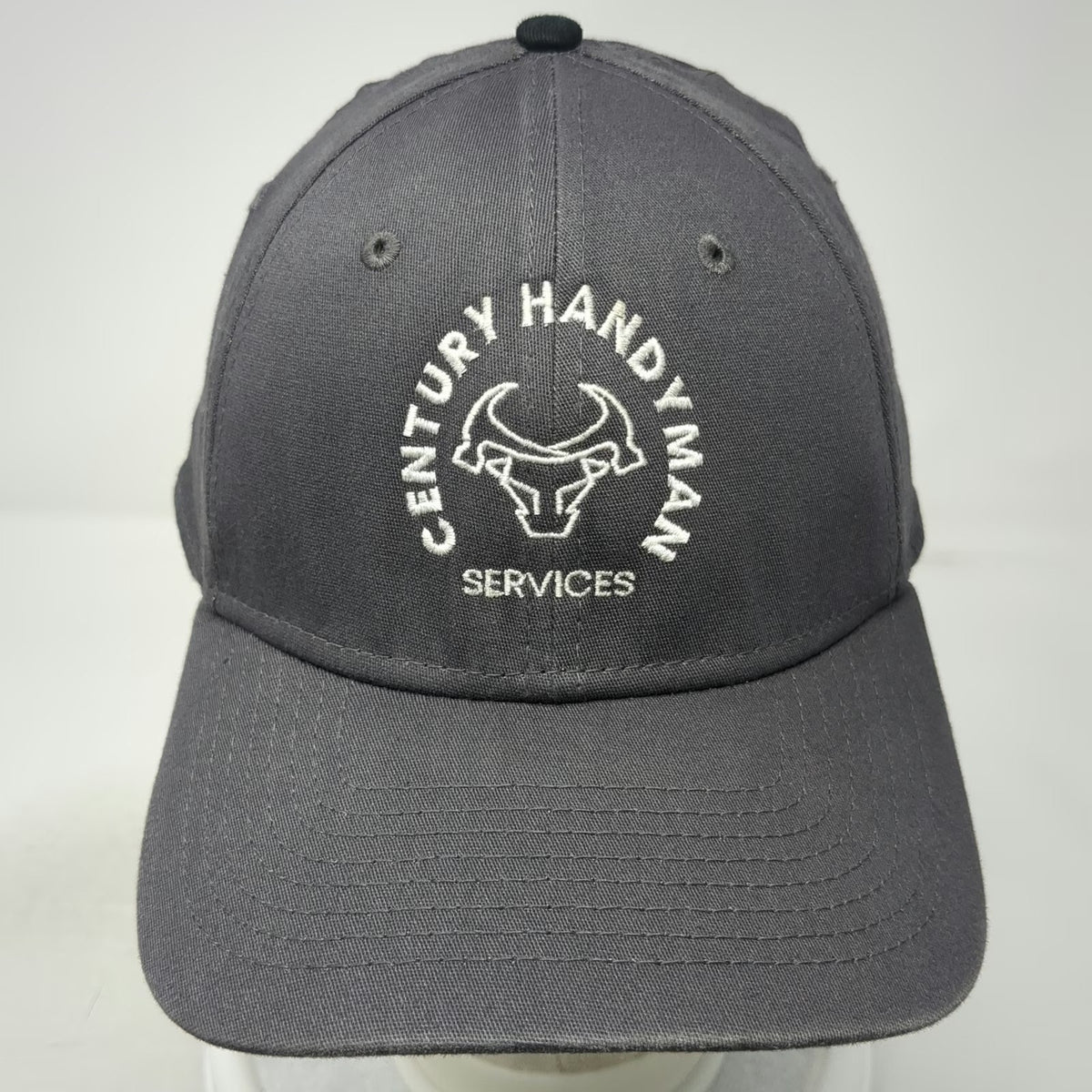 New Era Baseball Cap Gray XL 39THIRTY Century Handyman Services Curved Brim hat