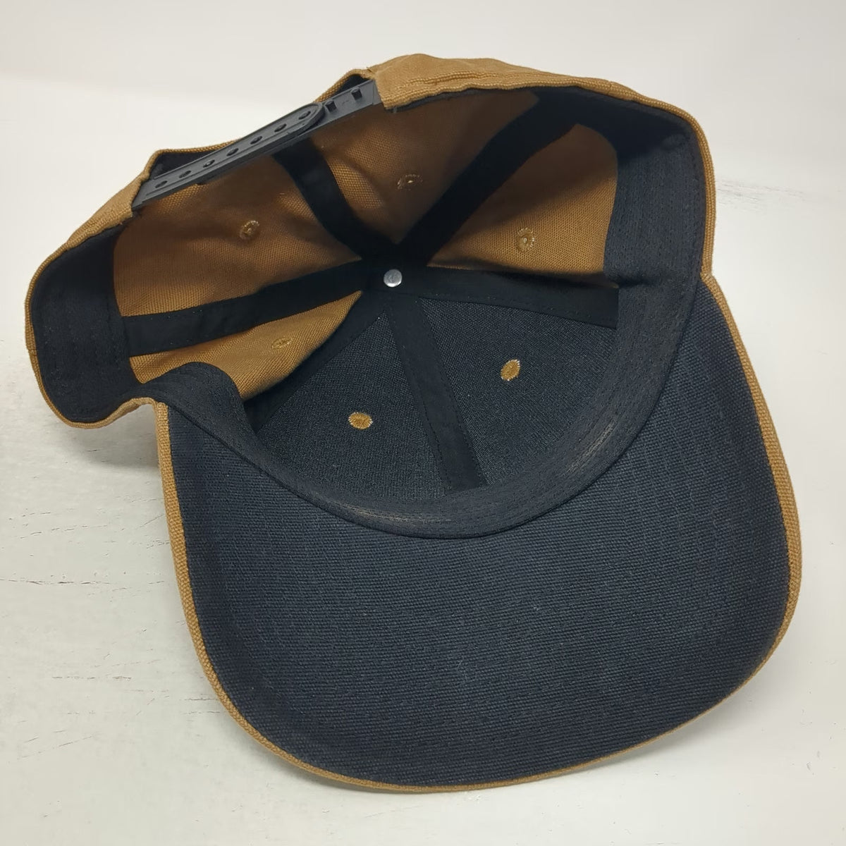 Dickies Snapback Hat Brown One Size Structured Canvas Work Logo Patch Adjustable
