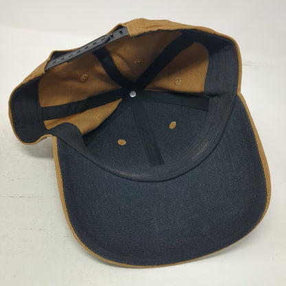 Dickies Snapback Hat Brown One Size Structured Canvas Work Logo Patch Adjustable