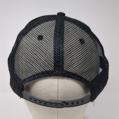 Otto Snapback Trucker Hat Black OSFM Adjustable Embroidered Mesh Back 6 Panel