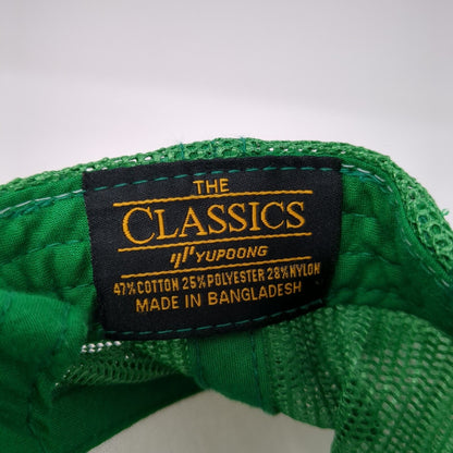 Idaho Snapback Trucker Hat Green OS Adjustable Mesh Back The Classic Yupoong