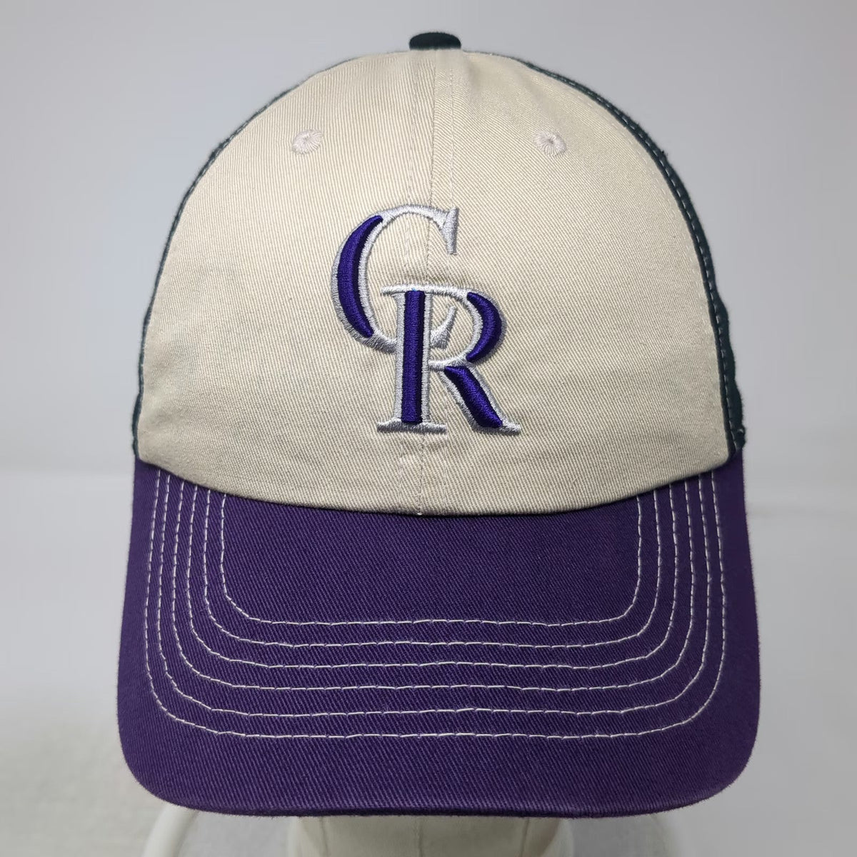 Colorado Rockies MLB Fan Favorite Baseball Cap Beige Purple Black One Size Logo