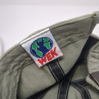 WEK Slideback Hat Green One Size Adjustable Vent Holes Solid Blank