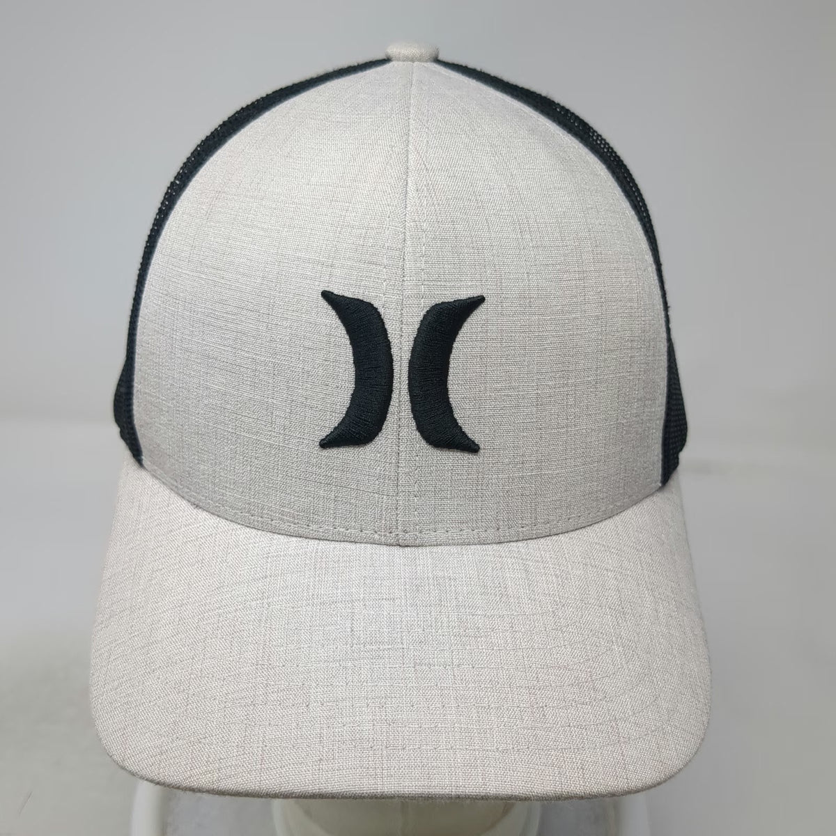 Hurley Trucker Hat Gray Black One Size Mesh Back Snapback Embroidered Logo