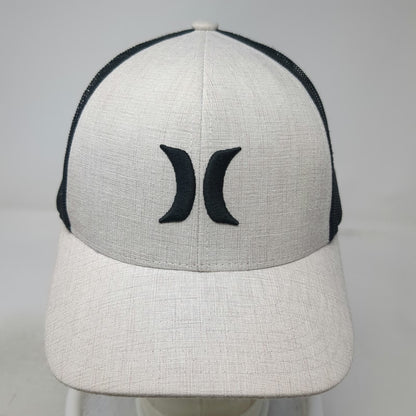 Hurley Trucker Hat Gray Black One Size Mesh Back Snapback Embroidered Logo