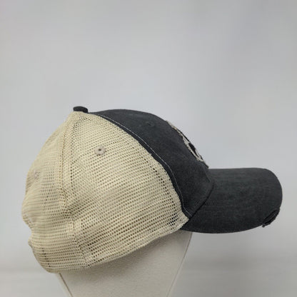 Fleur De Lis Snapback Trucker Hat Gray One size Adjustable Mesh Back Adams