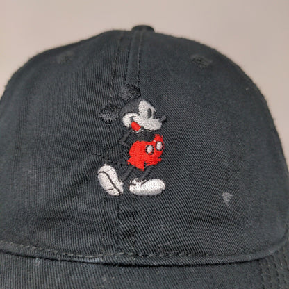 Disney Mickey Mouse Men's Slideback Hat Black Adjustable Embroidered Logo