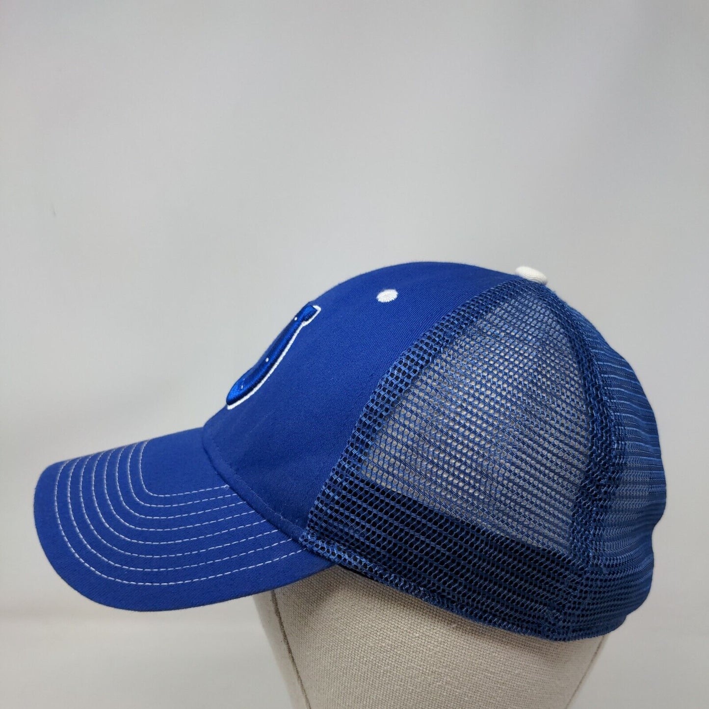 NFL Team Apparel Indianapolis Colts Fitted Mesh Back Hat Blue OS Embroidered