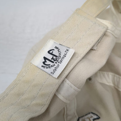 Justin Boots Baseball Cap Beige One Size Slideback Cotton Logo Hat Curved Brim