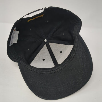 Carhartt Snapback Hat Black One Size Adjustable Embroidered Vented Holes