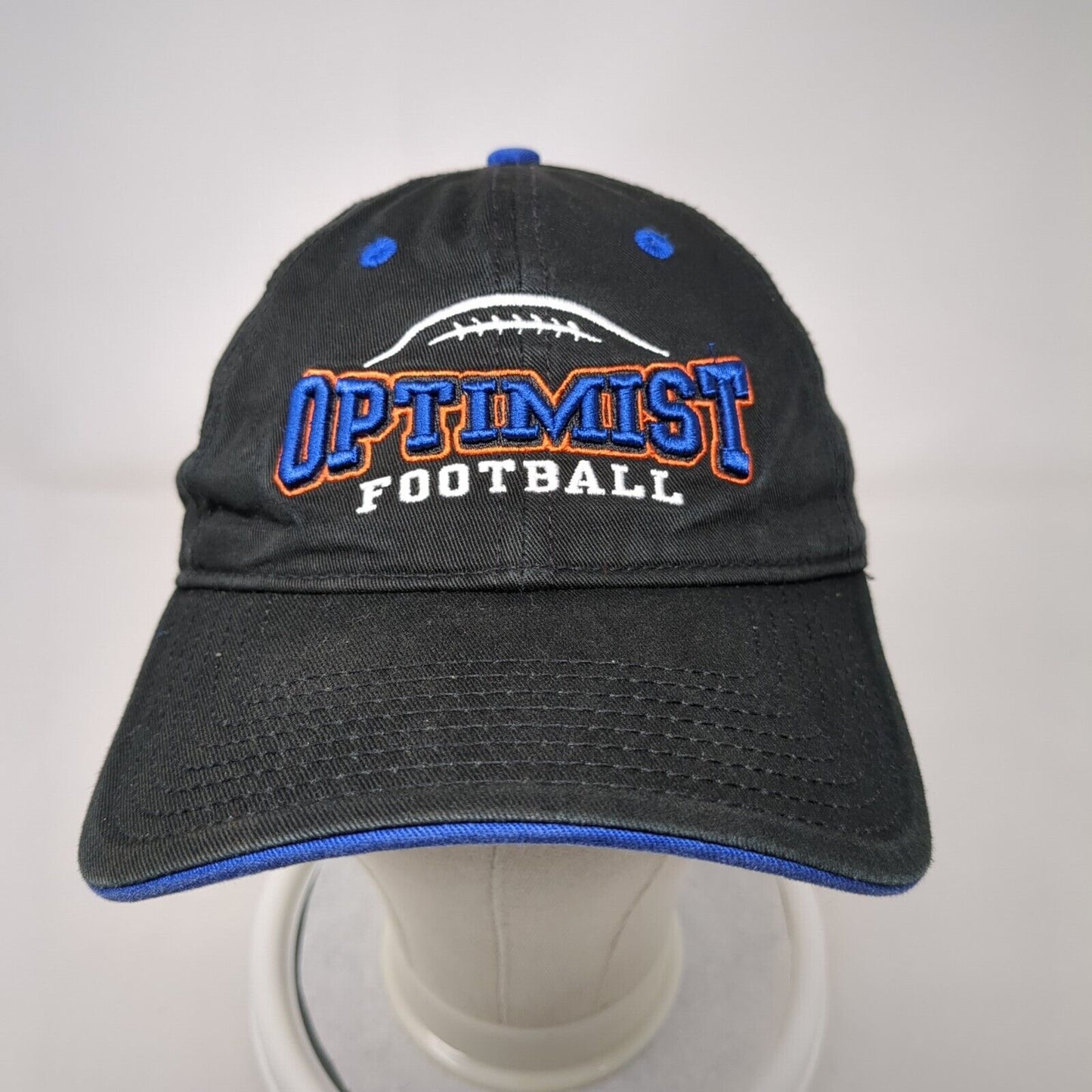 Optimist Football Slideback Hat Black OSFM Embroidered The Game