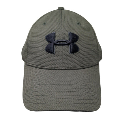 Under Armour Fitted Hat Green M/L Classic Fit Embroidered Vented Holes 6 Panel