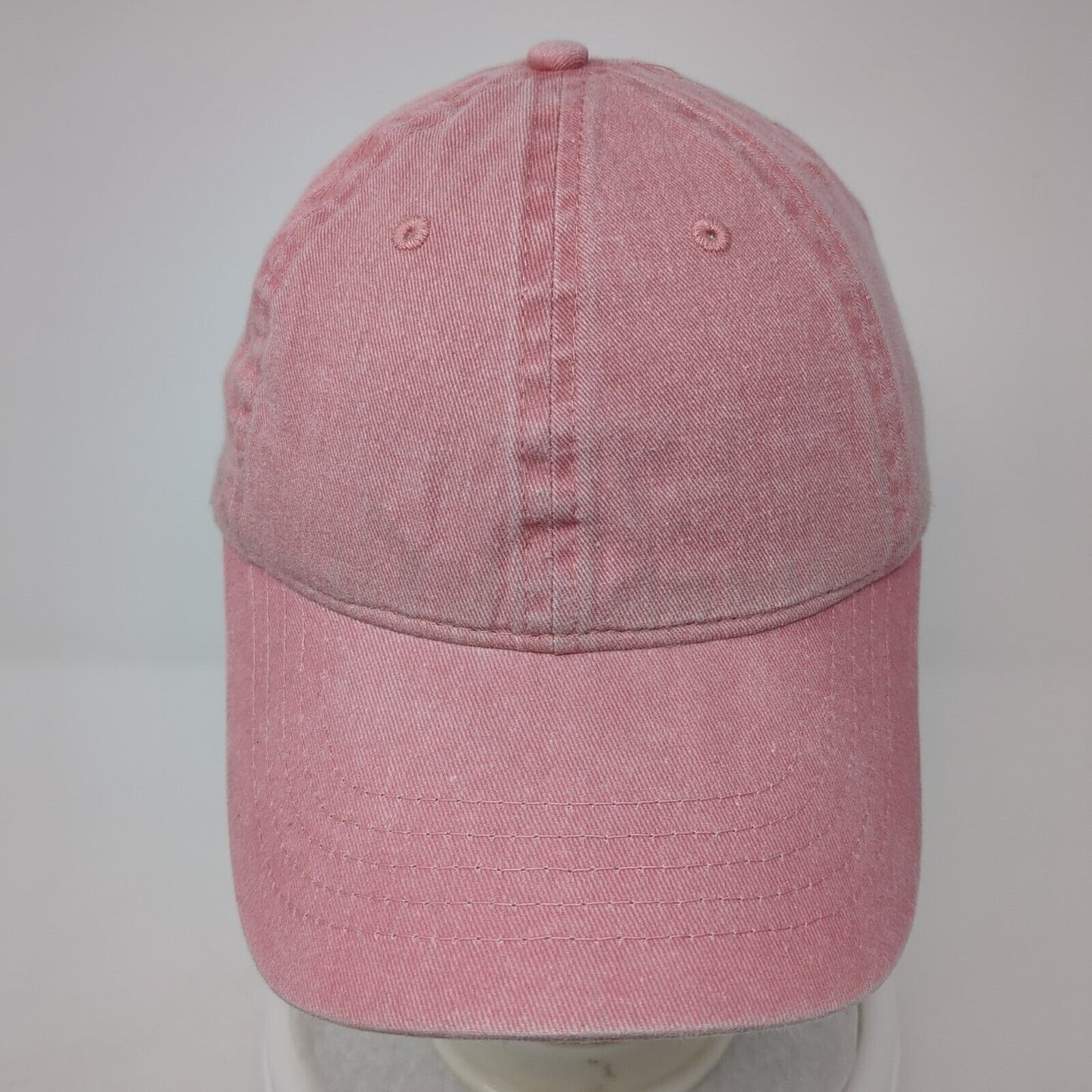 Unbranded Strapback Hat Pink One Size Adjustable Vented Holes 6 Panel Blank